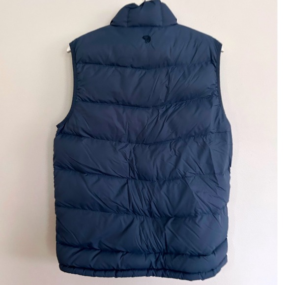 Mountain Hardwear Men's Blue Puffer Vest 650 Down Insulated Zip Front Pockets - Picture 2 of 11